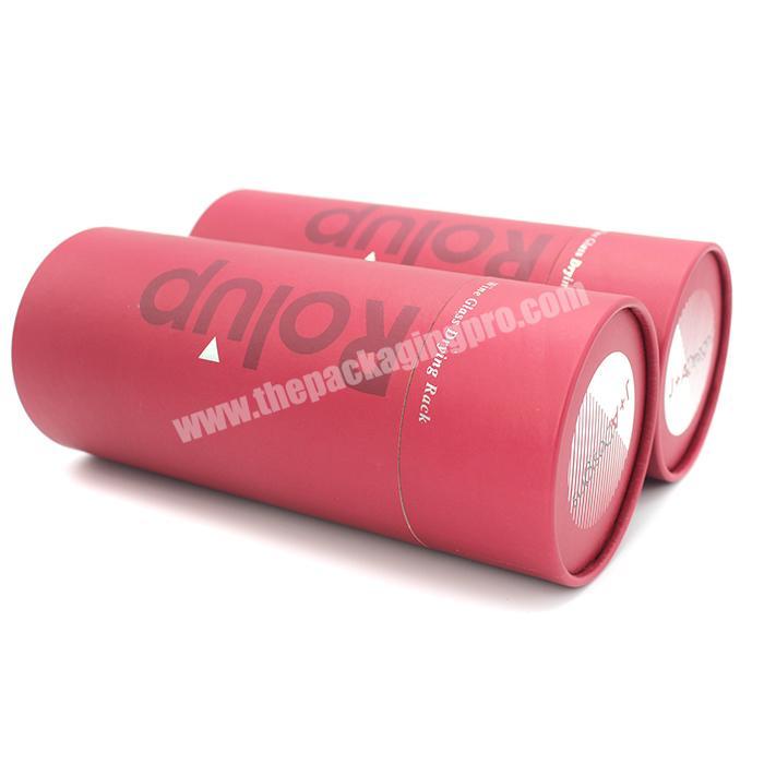 Custom round paper tube box red round cosmetic cardboard paper tube