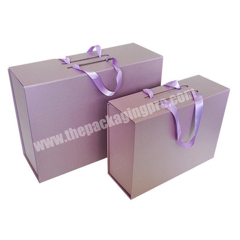 Custom screen printing logo white medium size magnetic folding gift box