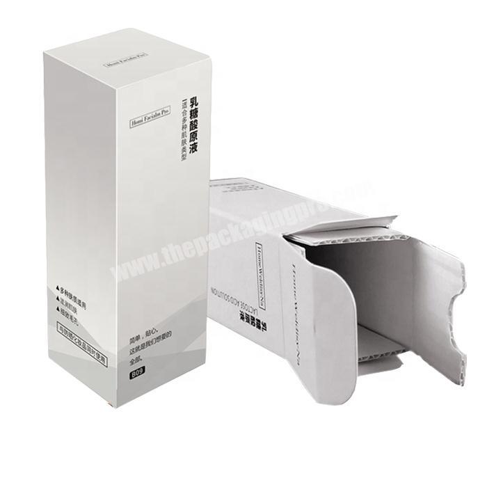 Custom shape cardboard paper makeup cosmetic packaging box with corrugated insert