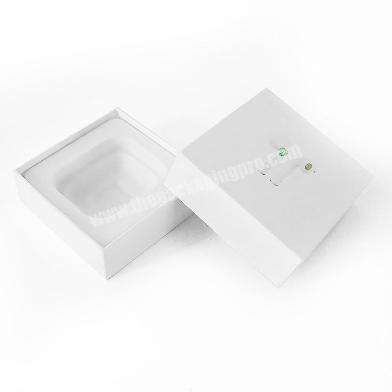 Custom Simple Small Size White Earphone Packaging Bluetooth Earphone Headset Paper Box