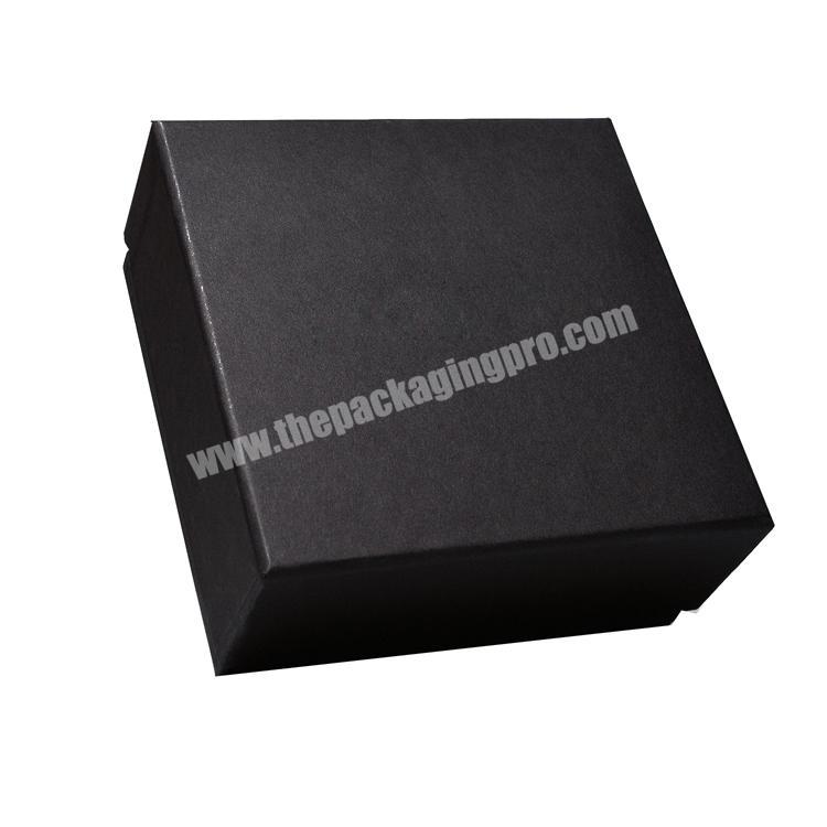 custom size Black Paper Matt Laminated Small Medium Large Lift Off Lid Folding Gift Boxes