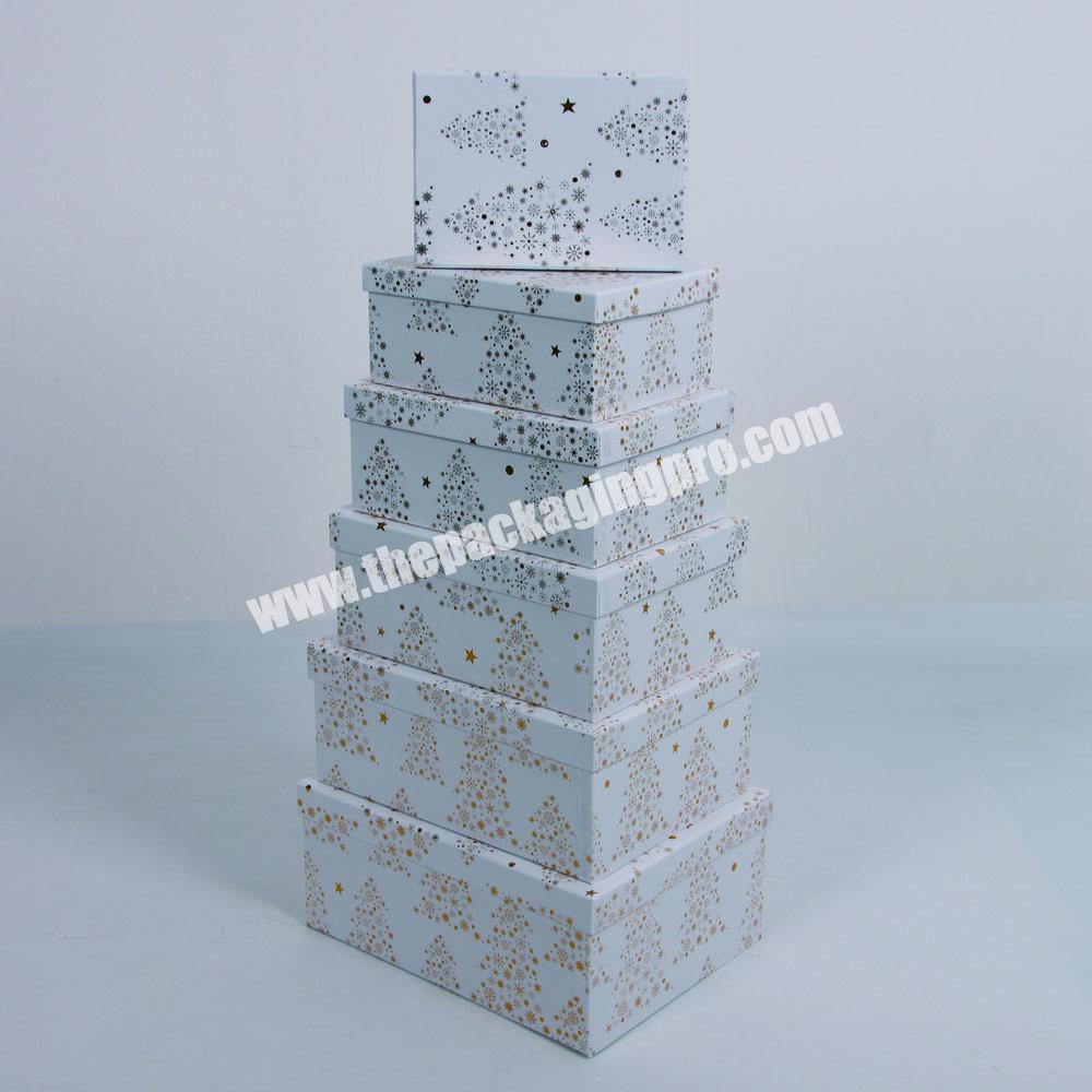 Custom Size Cardboard Gift Paper Boxes Gold Silver Hot Stamping Logo