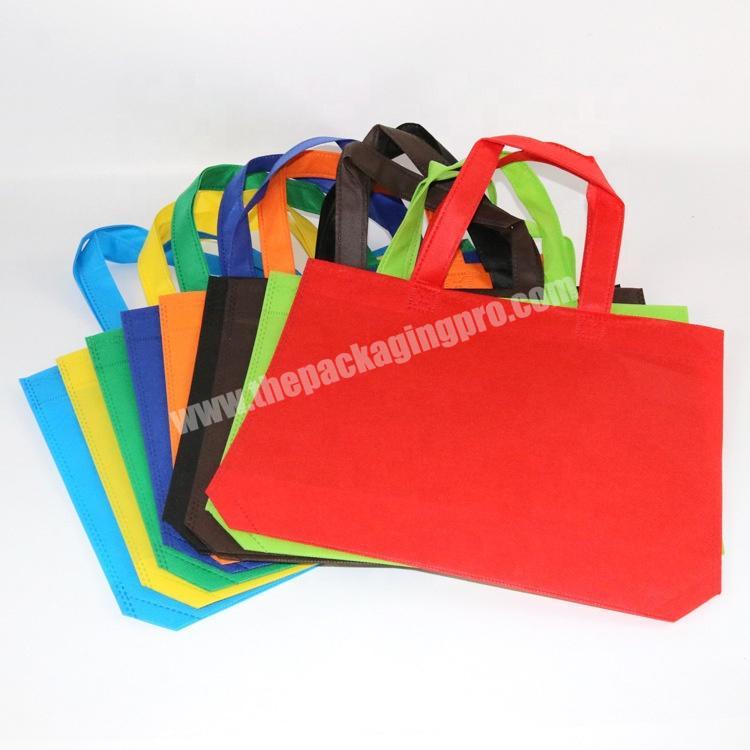 Custom size economic portable non woven shopping colorful bag