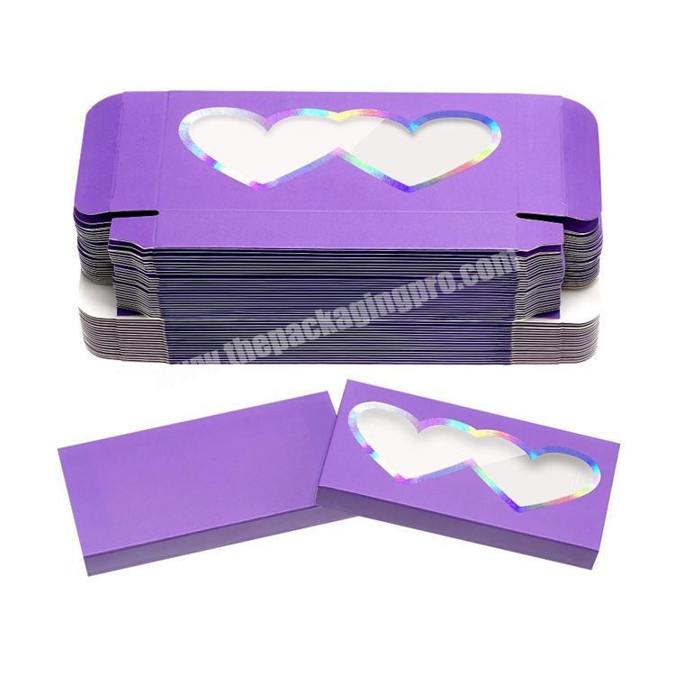 Custom size Empty Eyelash Packaging False Eyelash Storage Box Paper Lash Case Box Soft Paper Box Eyelash Holder Case