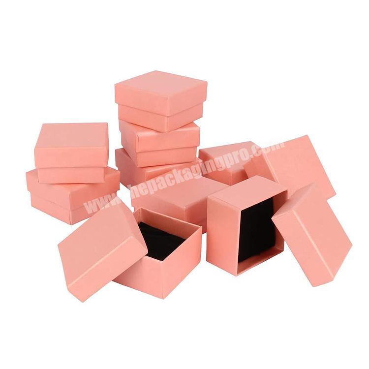 Custom Size Fancy Mini Pink Cardboard Jewelry Box Custom Logo