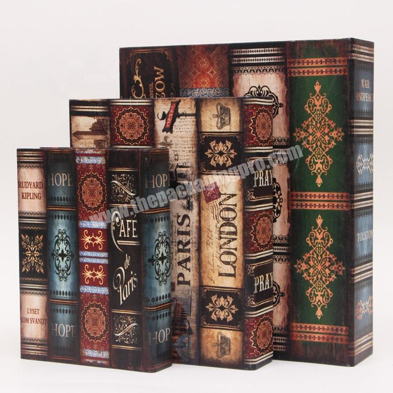 Custom Size Magnetic Rigid Cardboard Book Shaped Fake Book Boxes Gift Packaging Paper Box