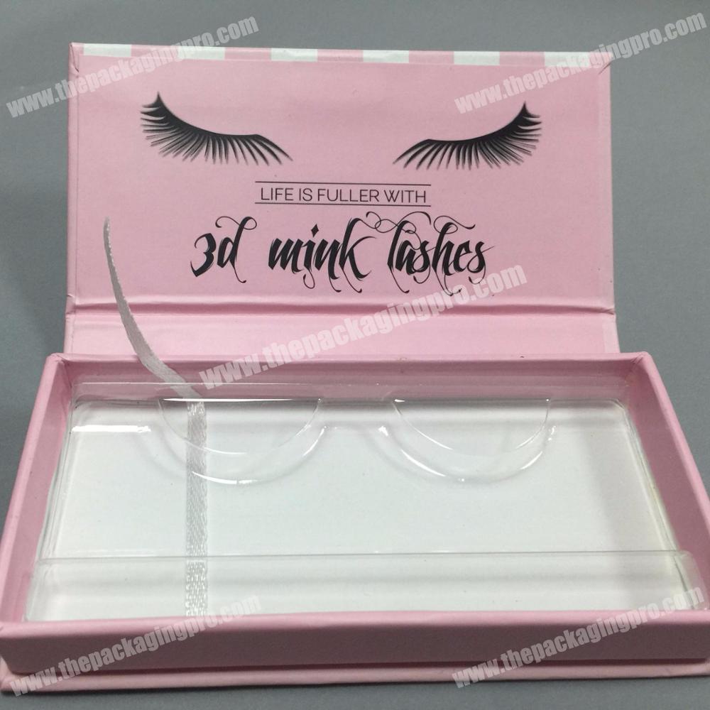 Custom sizes full color printing 3d mink lashes packaging box