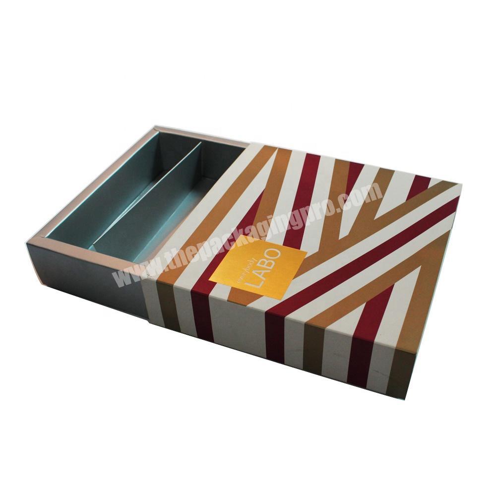 Custom Slide open boxes partition gift box with drawer divider