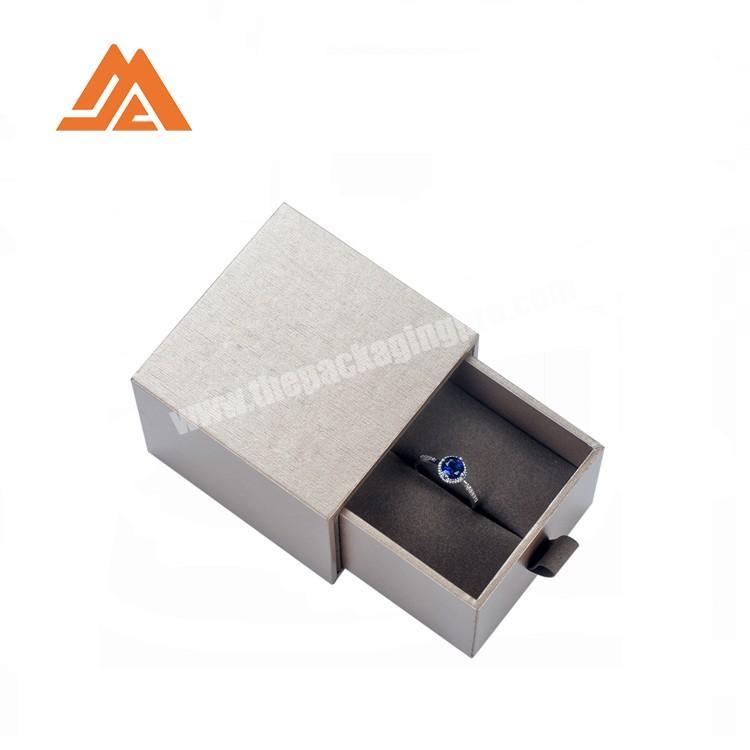 Custom Small Jewellery Necklace Ring Drawer Cardboard Jewelry Packaging Box With Logo