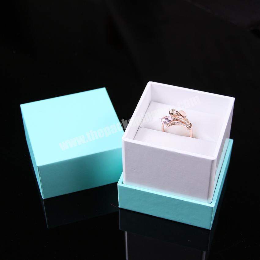 Custom soft touch paper luxury engagement ring boxes jewellery