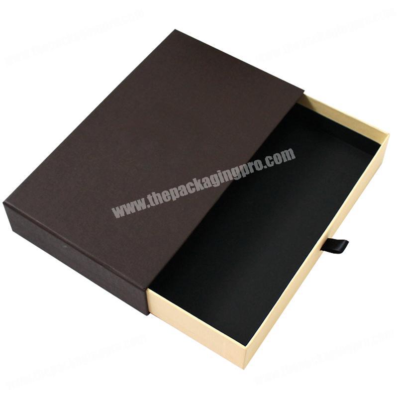 Custom Soft Touching Fancy Paper Sleeve Slide Drawer Box Packaging