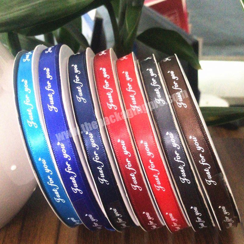 Custom Solid Color Cheap Printed Satin Ribbon For Clothes