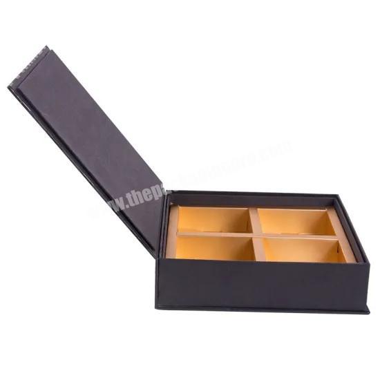 Custom Spot UV Fancy Paper Cardboard Magnetic Chocolate Mooncake Packaging Gift Box with Paper Divider