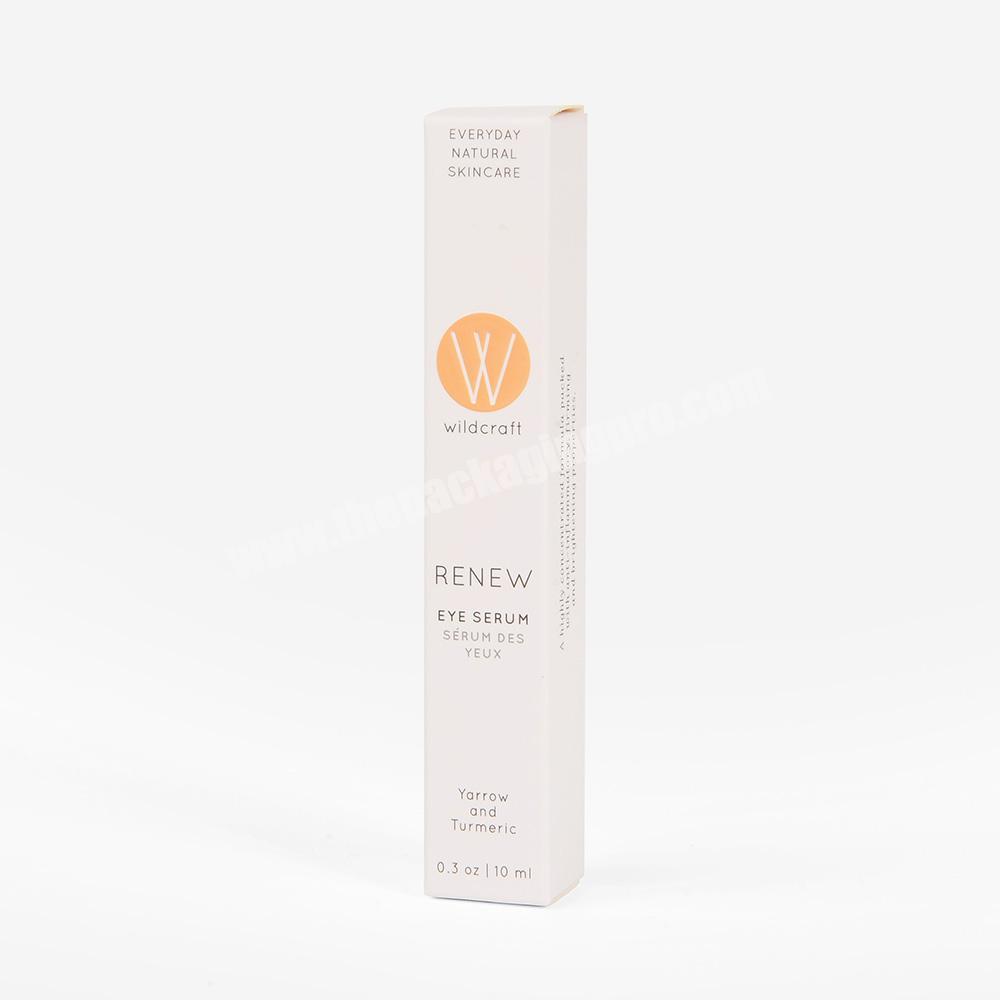 Custom Spot UV Logo Recycled Cosmetic Lipstick Lipgloss White Card Paper Packaging Box