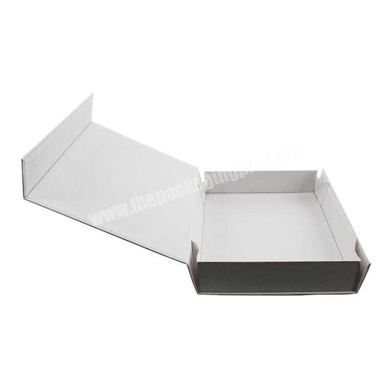 Custom square luxury white fancy paper magnetic cardboard foldable gift box packaging for cosmetics