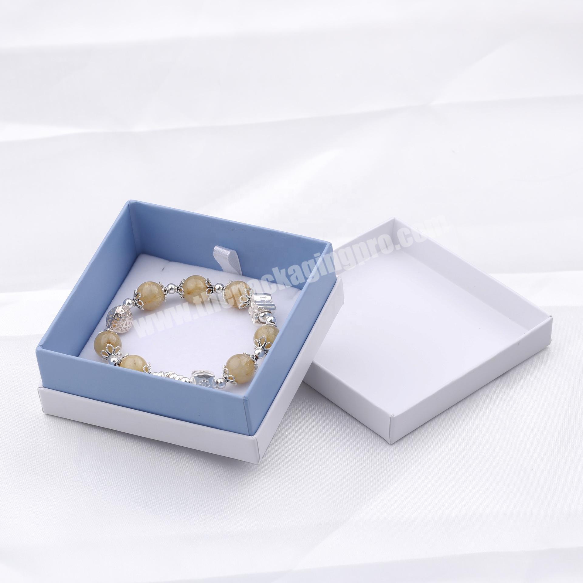 custom square shape foam velvet lid packaging luxury jewelry gift boxes