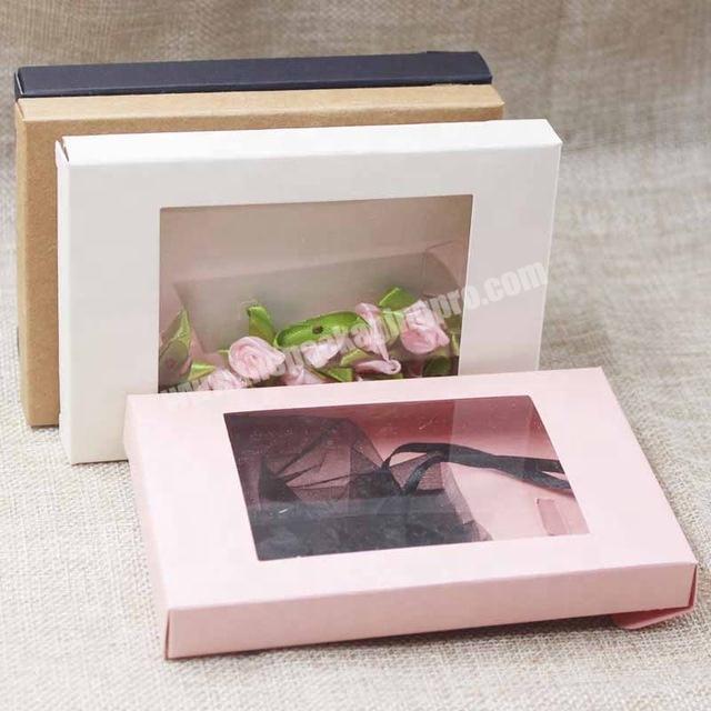 Custom Square Shape Rigid Gift Packaging Box with Clear Visible PVC Window