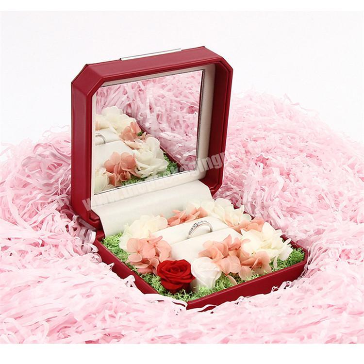 Custom square shaped clear wedding gifts box acrylic flower display box