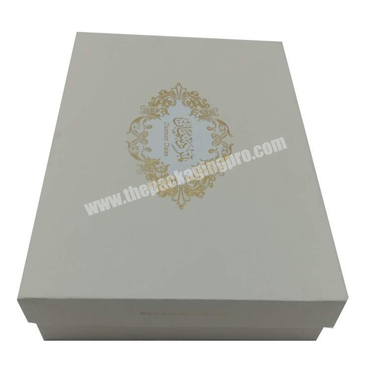 custom stamping logo luxury pearl paper packaging box for Ramadan holiday gift products