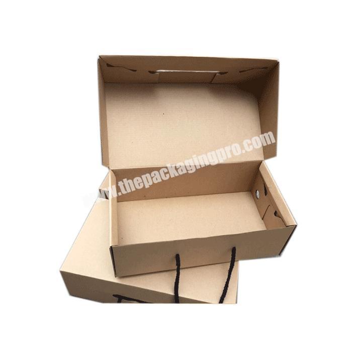 Custom strong corrugated kraft shoe boxes wholesale