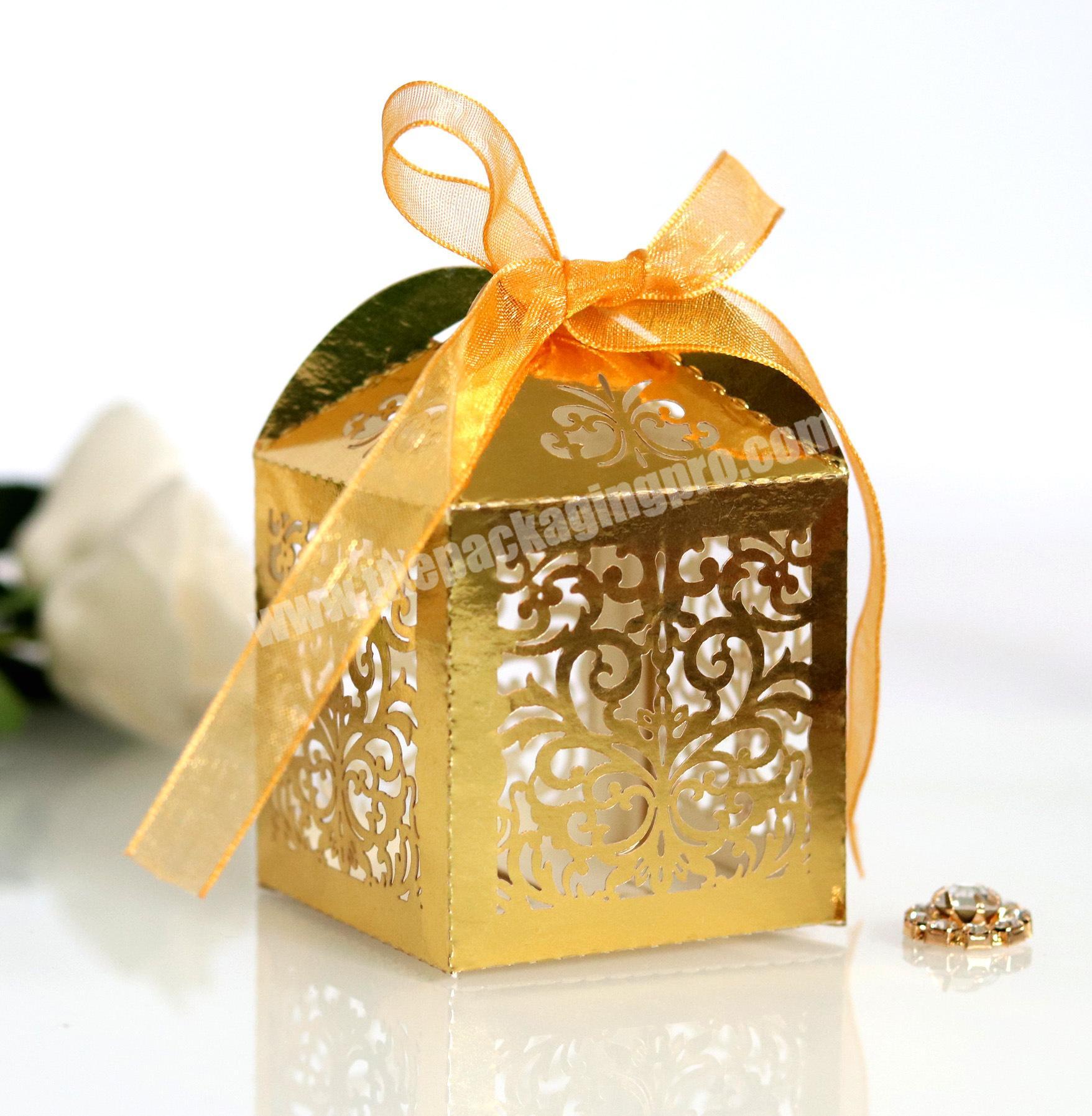 Custom sweet gift box environmentally friendly universal hollow wedding chocolate packing box
