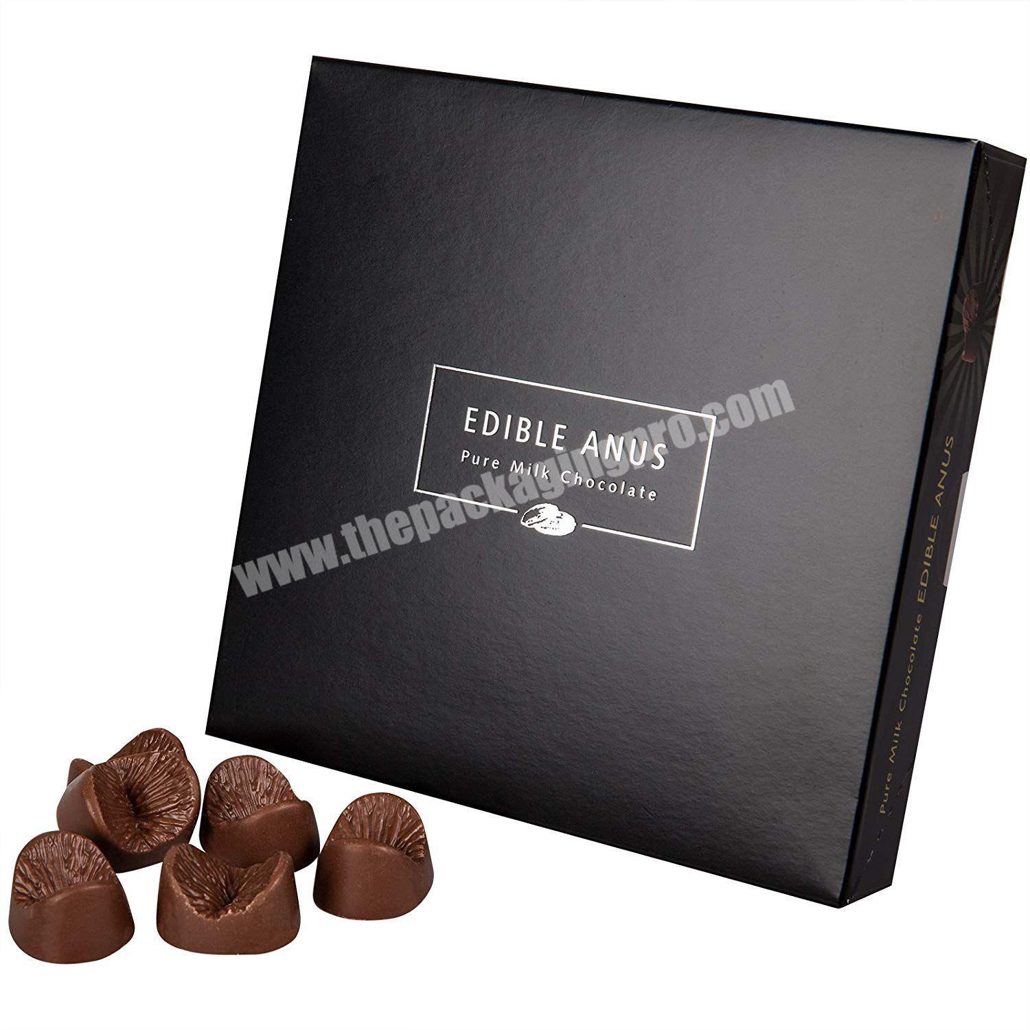 Custom Sweet  Stamping Logo Chocolate Gift Packaging Box