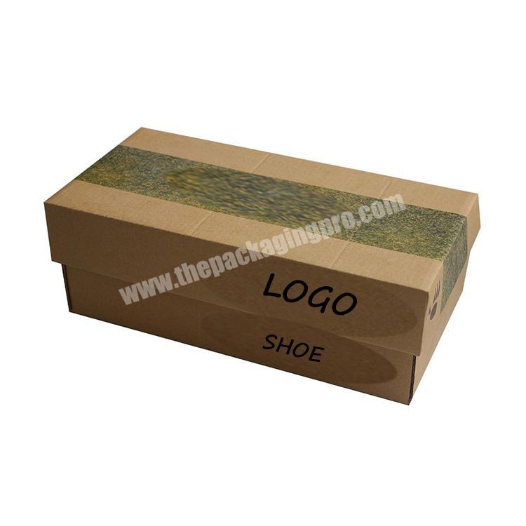 Custom top quality kraft paper printing shoe box storage