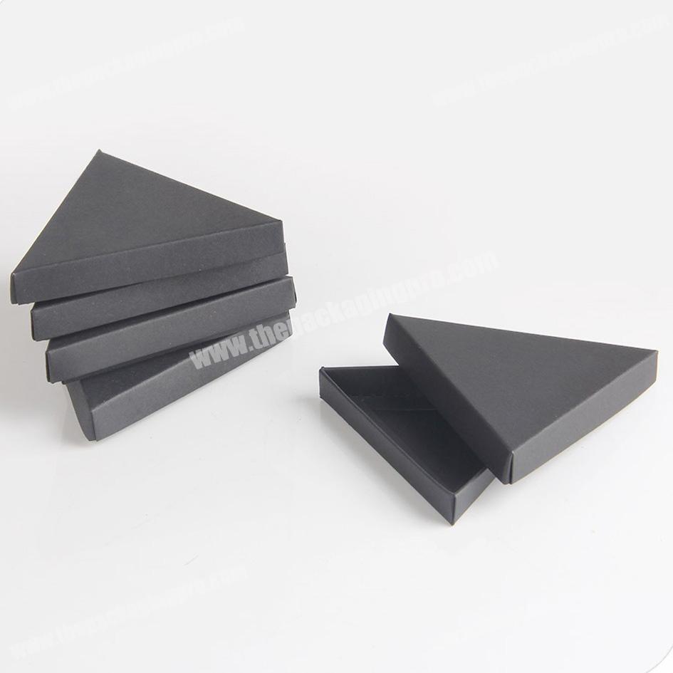 Custom triangle clear lid black cardboard box