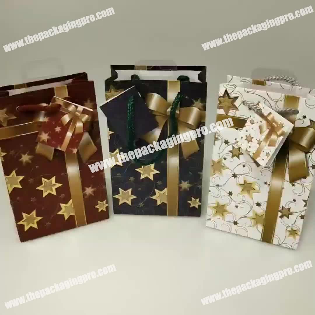 Custom Unique Birthday Party Wedding Gift Packaging Hot Selling Paper Bags with Handle