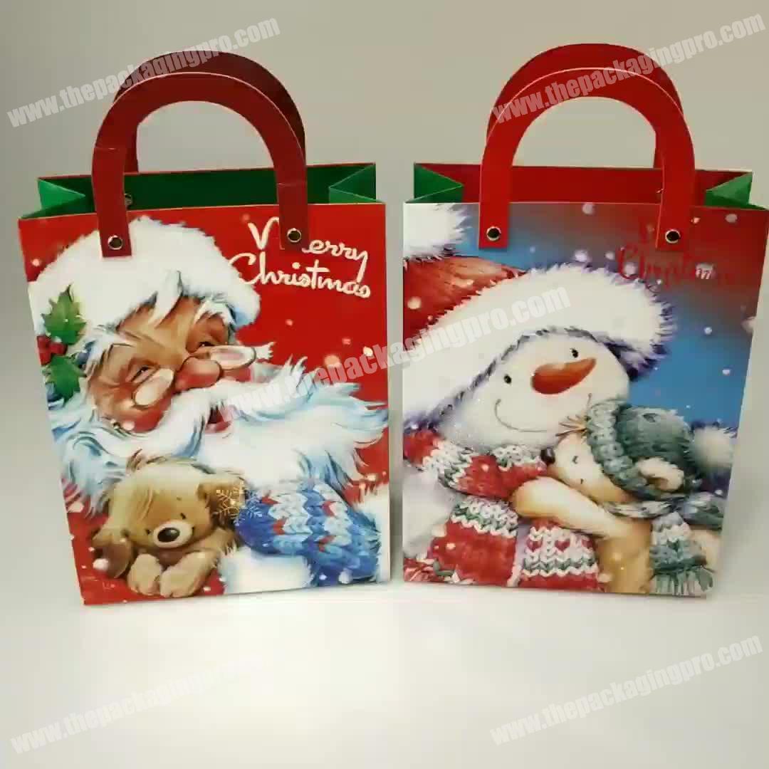 Custom Unique Gift Packaging Hot Selling Paper Gift Bags Christmas Gift Shopping Bags