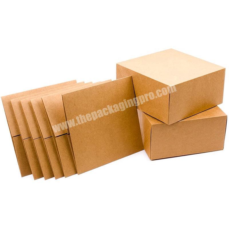 Custom Universal Natural Flat Pack Kraft brown Gift Paper Packaging Box