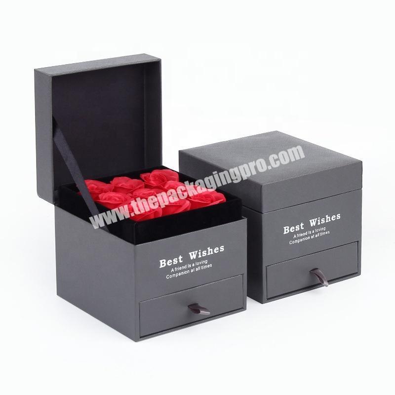 Custom Valentine's Day Hot Sale Set Flower Gift Paper Boxes Ladies Fashionable  Carton Boxes Luxury Jewelry Packaging Box
