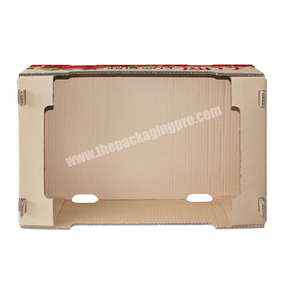 Custom vegetable fruit packing corrugated carton box