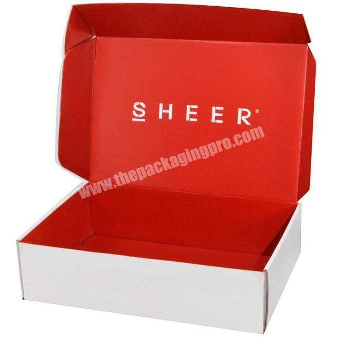 Custom Wedding Dress White Mailer Box Corrugated Shipping Box with Embossed Logo for Jewelry Pants Shoe Computer Gifts Packaging