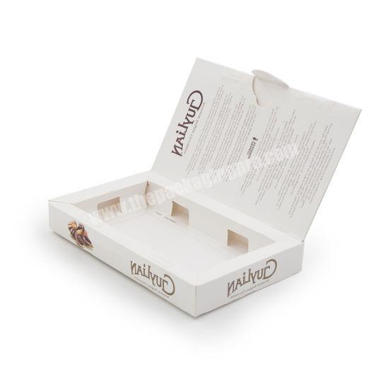 Custom White Book Shape Chocolate Cardboard Paper Packaging Box
