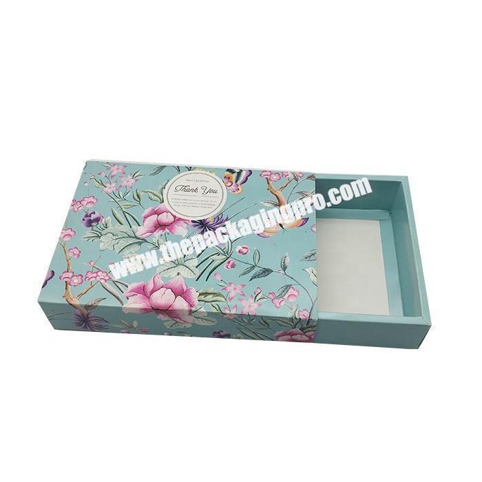 Custom white cardboard paper packaging sleeve drawer box
