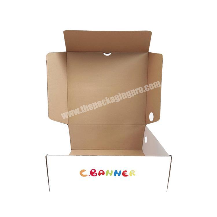 Custom white children toy corrugated packaging box