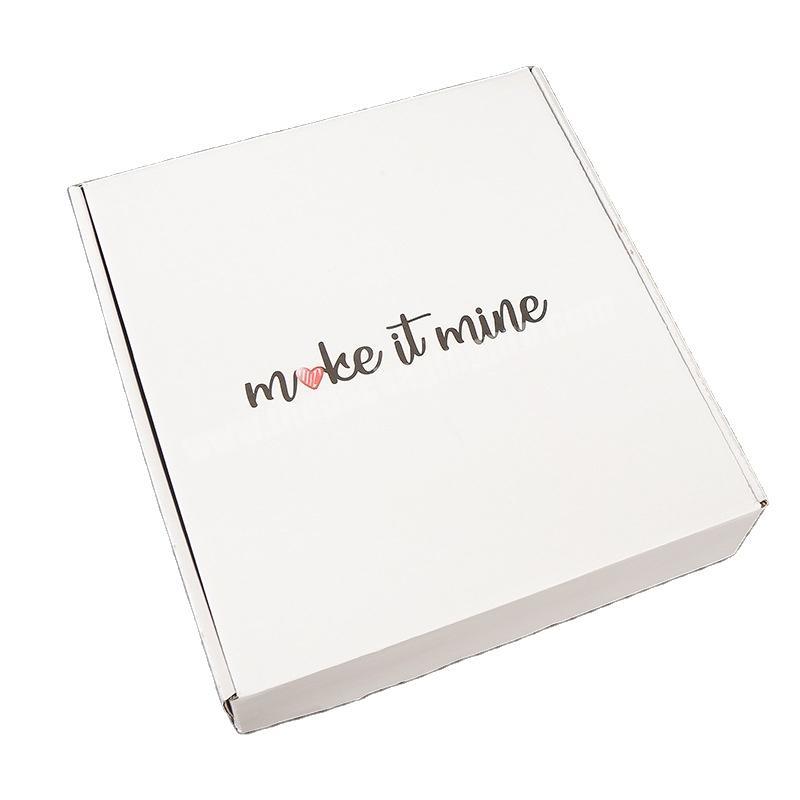 Custom white Corrugated Cardboard Shipping Mailer With Logo black and red Gift Boxes