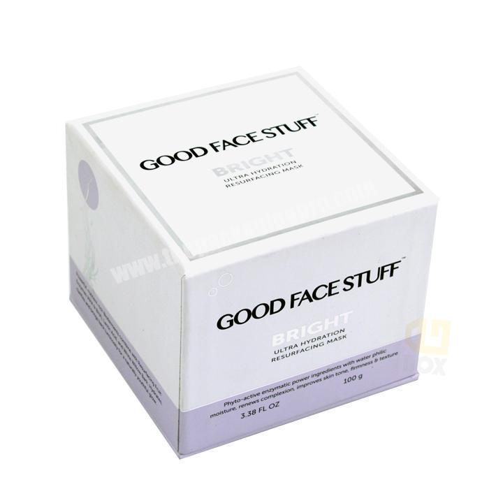 Custom White Cosmetics Skincare Beauty Cardboard Box With  Insert