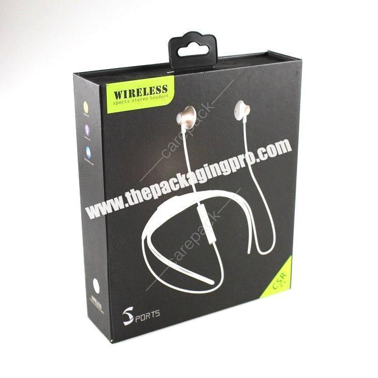Custom White Electronic Music Bluetooth Headset Packaging Box For headset With EVA Inlay