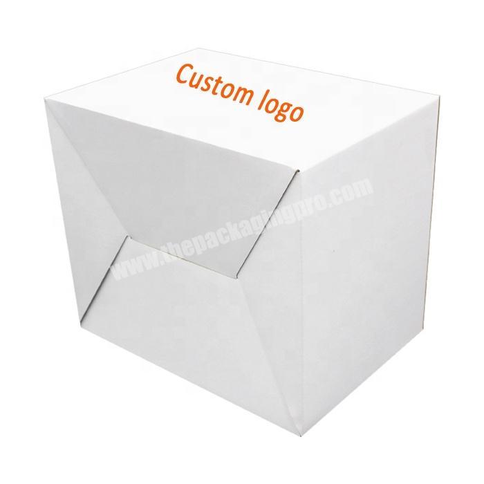 Custom white glossy corrugated paper carton box with customized design
