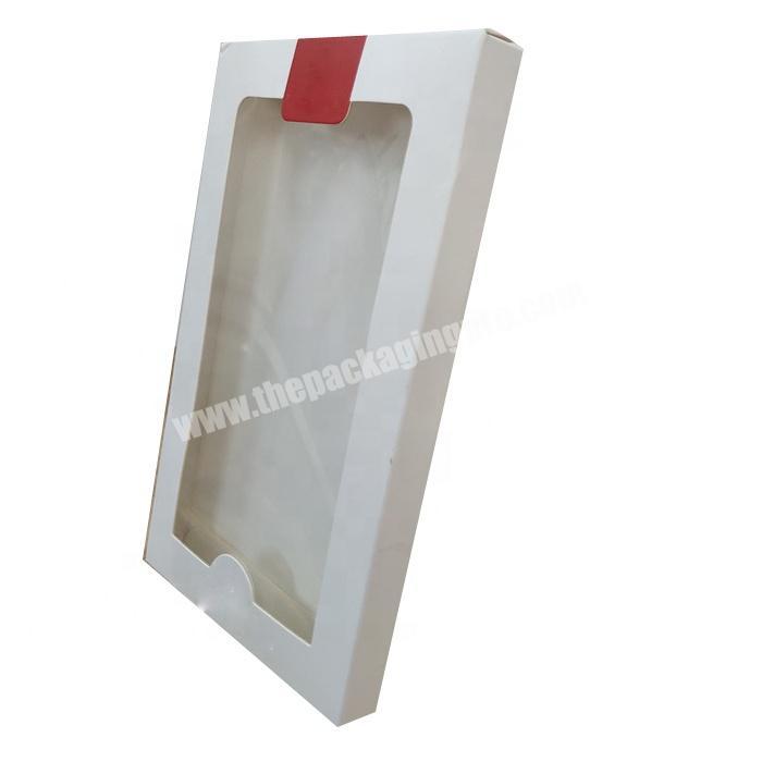 Custom White Paper Gift Packaging Box With Clear Pvc Window