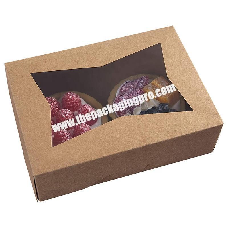 Custom White Paper Packaging Wedding Christmas Food Cake Gift Box With Window