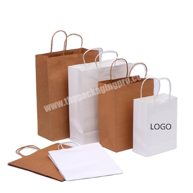 Custom wholesale design  christmas brown paper bags with your own logo