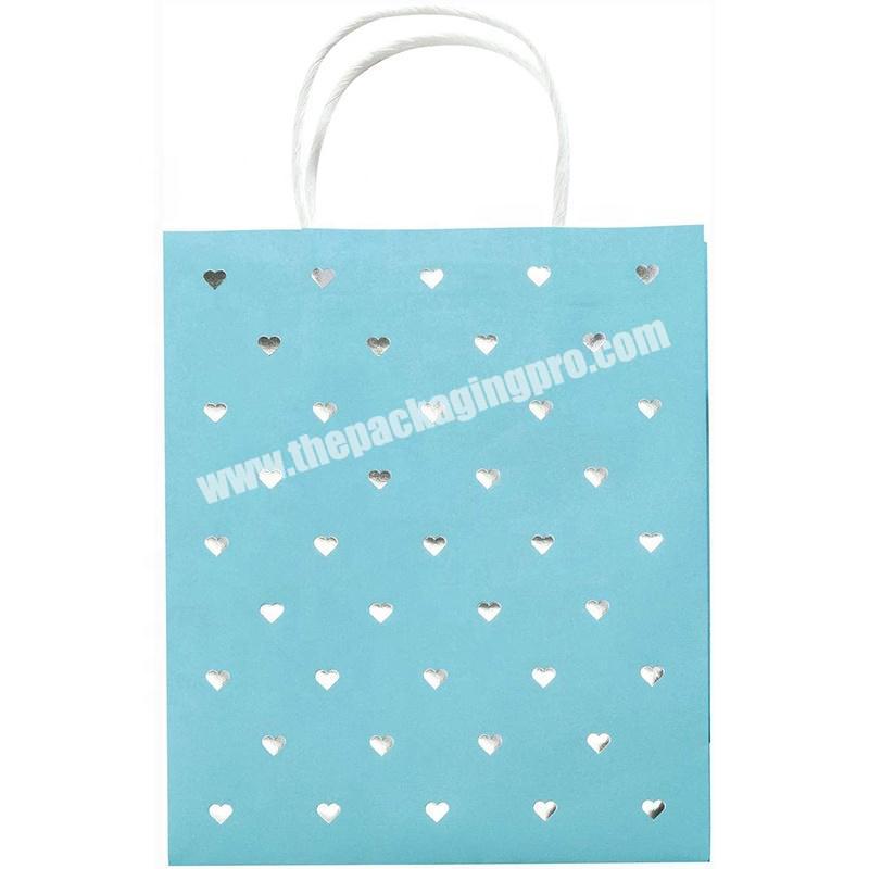 Custom Wholesale Kraft Paper Gift Bags Bulk with Handles Merchandise Bags