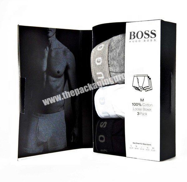 Retail Custom Logo Design Panty Paper Box for Boxer Briefs and