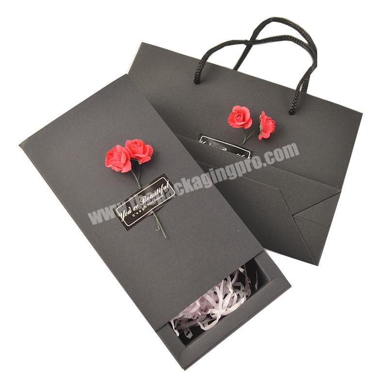 Custom wholesale paper box set printing logo gift bagkraft bag for jewelry cosmic gift packaging girlfriend