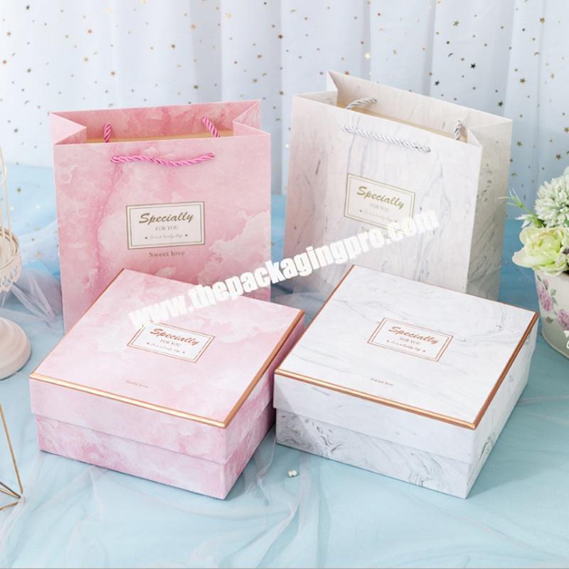 Custom wholesale pink kraft paper cardboard paper box