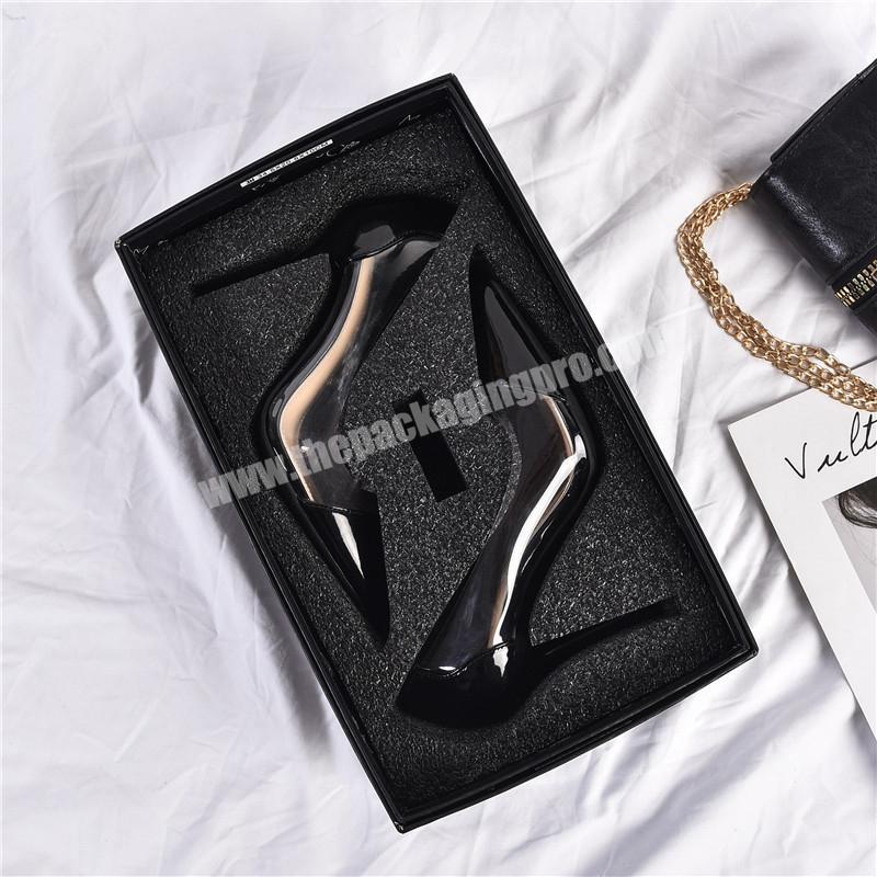 Custom women high heel sandal shoe boxes empty packing box packaging paper gift box for sandals