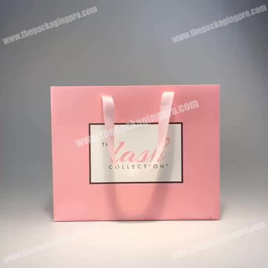 custom your logo handmade elegant quality customizable wedding party holiday paper shopping bags with ribbon